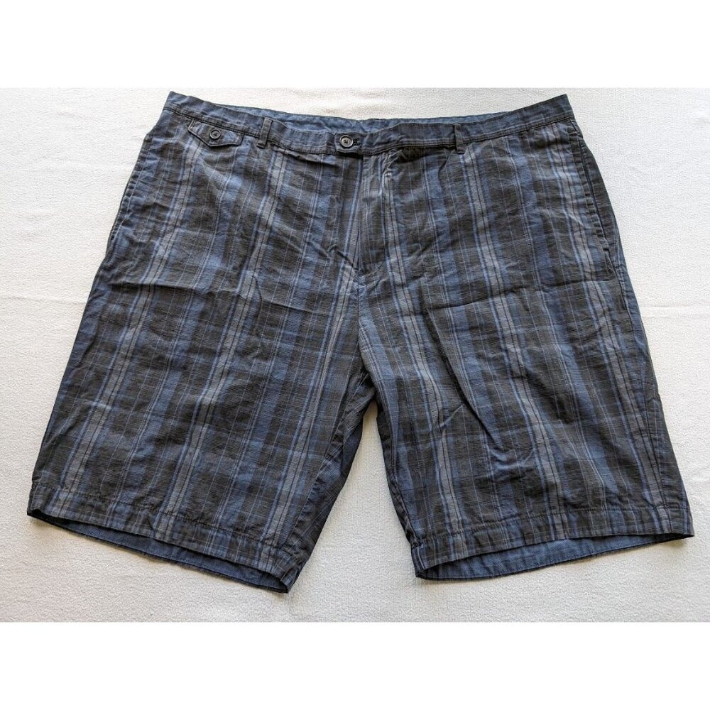 Calvin Klein Shorts‎ Men's Size 44 Chino Plaid 10" Inseam Black Blue Casual Golf